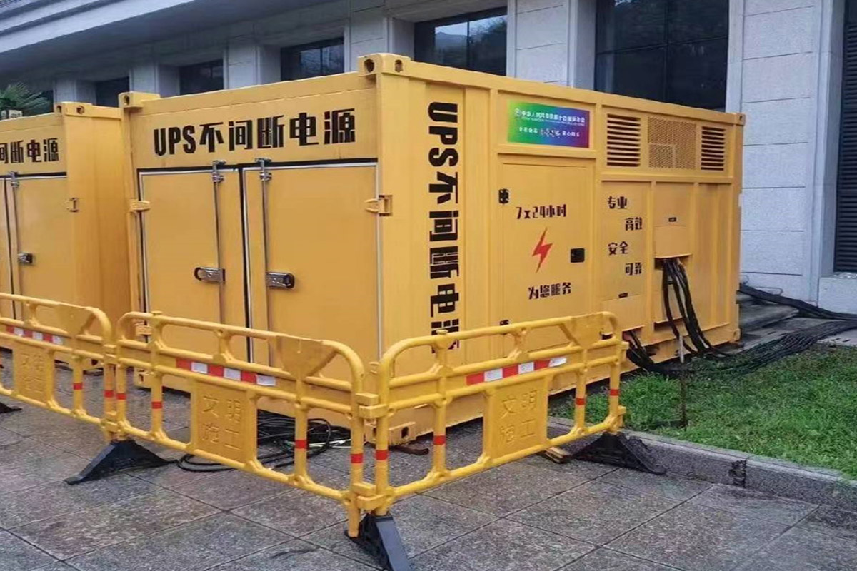 婺城发电机租赁施工现场
